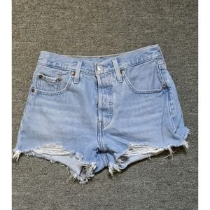 Levis Cut Off Shorts Womens 25 Regular Fit High Rise Mom Daisy Dukes Distressed